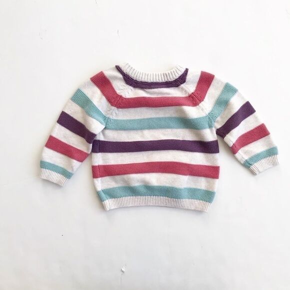 H&M pastel stripe knit sweater EUC 4-6 months - Picture 4 of 4